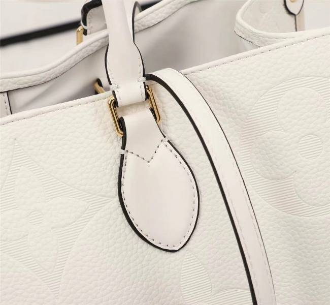 Louis Vuitton Monogram Empreinte Giant Onthego GM Tote In Cream