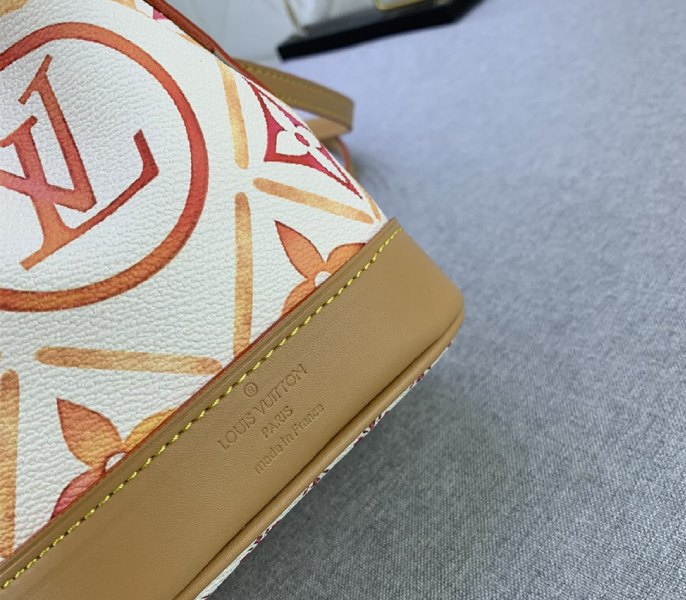 Louis Vuitton LV By The Pool Monogram Tiles Canvas Nano Noe Bag In Coral