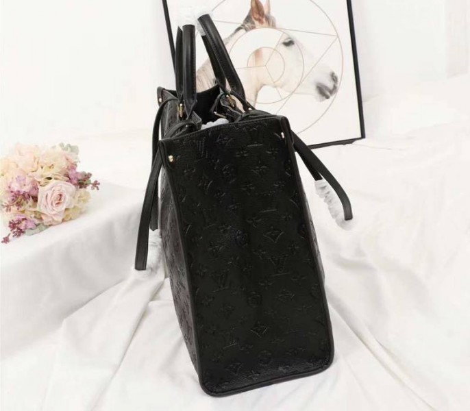 Louis Vuitton Monogram Empreinte Onthego GM Tote In Black