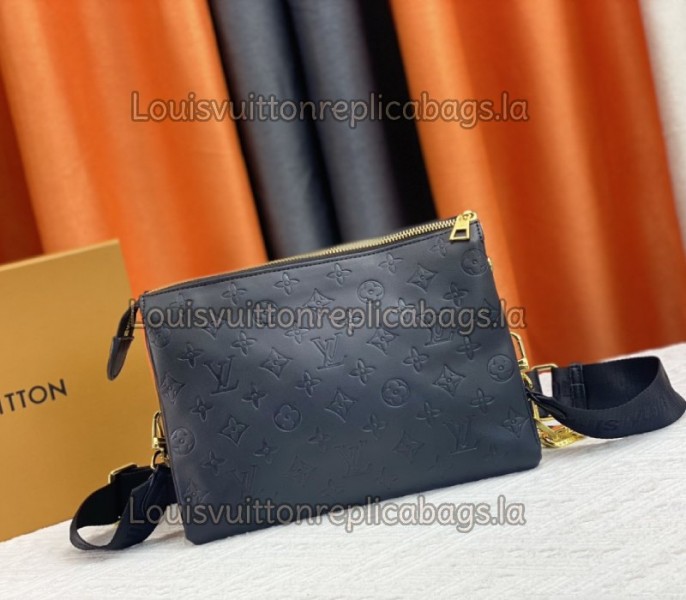 Louis Vuitton Coussin PM Bag In Black With Jacquard Strap