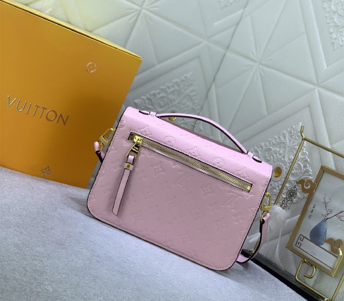 Monogram Empreinte Leather Metis In Light Hot Pink