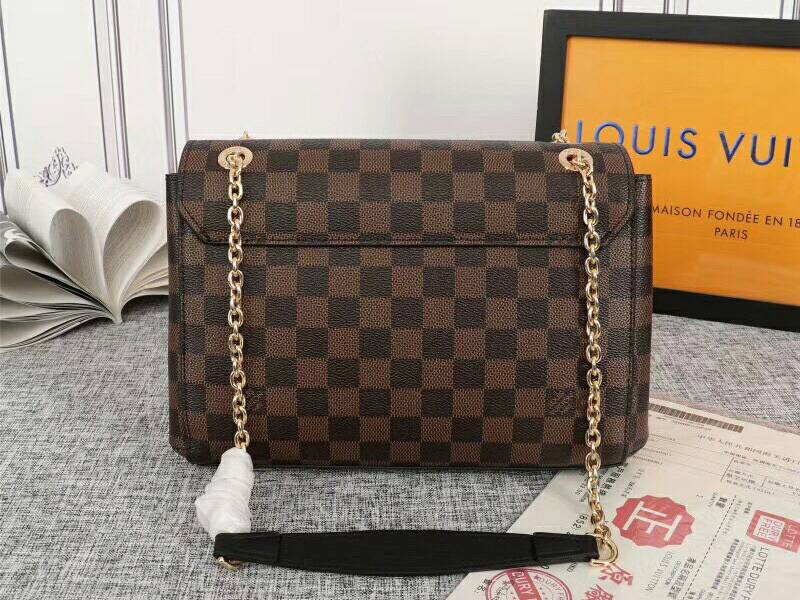 Louis Vuitton Damier Ebene Canvas Vavin PM Bag In Cream