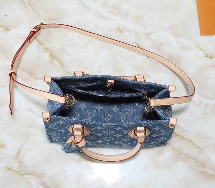 Monogram Denim OnTheGo PM In Blue