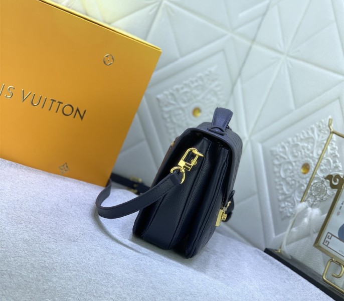 Monogram Empreinte Leather Metis In Navy Blue