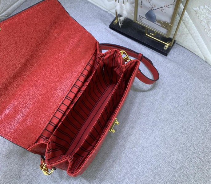 Monogram Empreinte Leather Metis In Red
