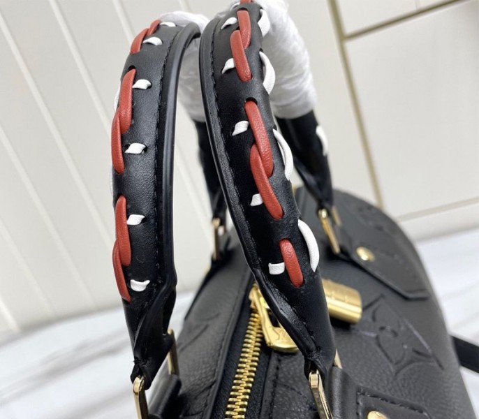 Louis Vuitton Monogram Empreinte Wild At Heart Speedy 25 Bandouliere Handbag In Black