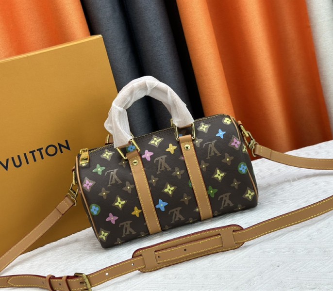 Louis Vuitton Monogram Craggy Keepall Travel 25 Bag In Chocolate