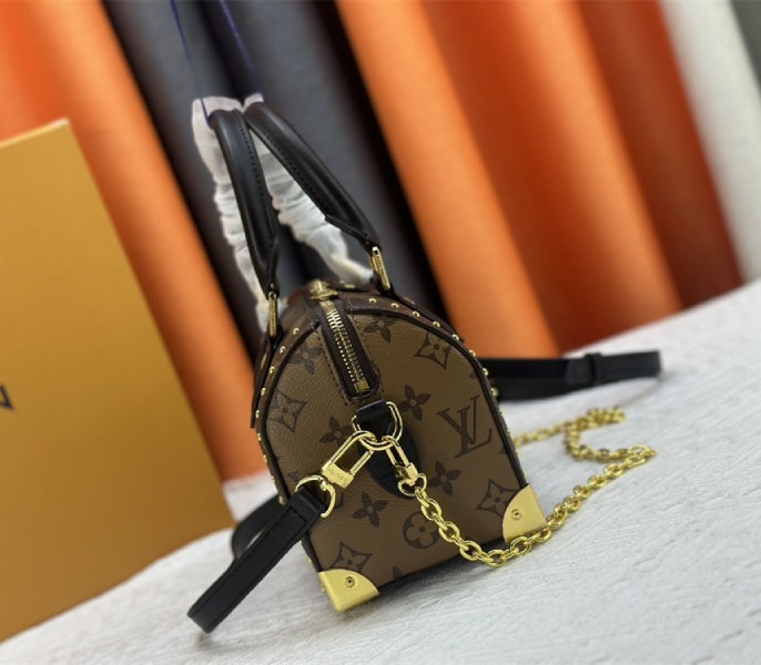 Louis Vuitton Monogram Canvas Cruise 2025 Speedy 20 Trunk Bag In Black