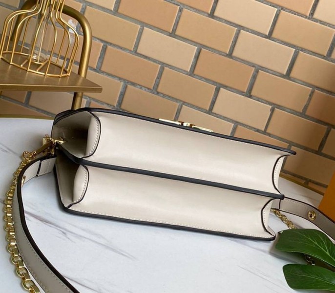 Louis Vuitton Dauphine Lugano MM Bag In Galet Gray