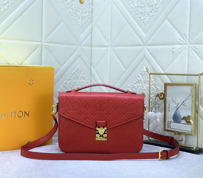 Monogram Empreinte Leather Metis In Red