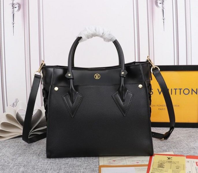Louis Vuitton On My Side MM Tote In Black