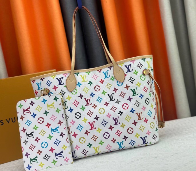 X TM Multicolored Neverfull MM In White