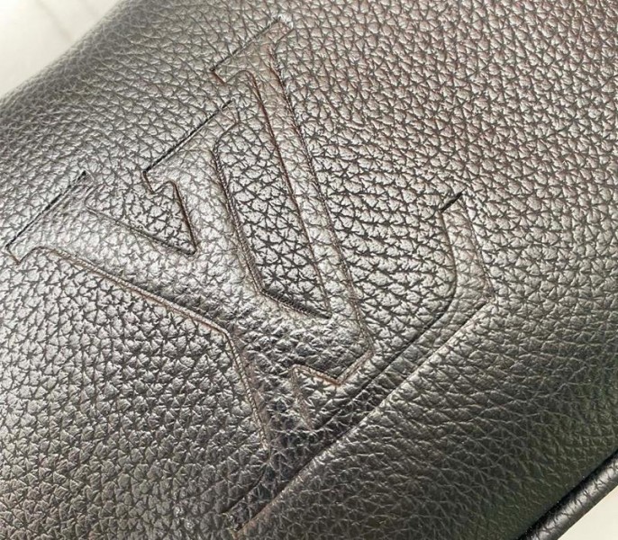 Louis Vuitton Monogram Empreinte Leather Bagatelle Mini Hobo In Black