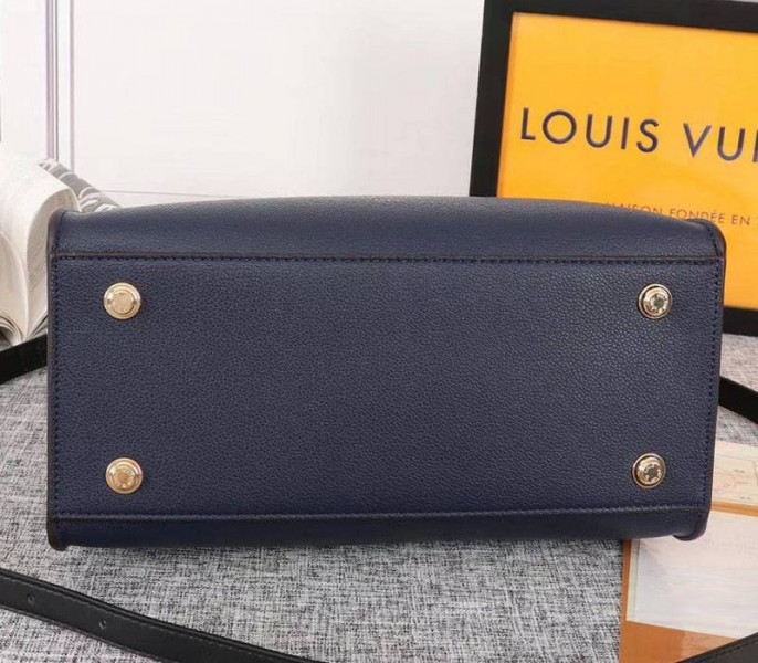 Louis Vuitton On My Side Bag In Navy Blue