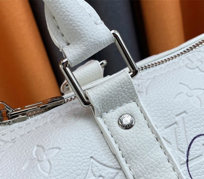 Louis Vuitton X YK Bandouliere Keepall 50 Travel Bag In White