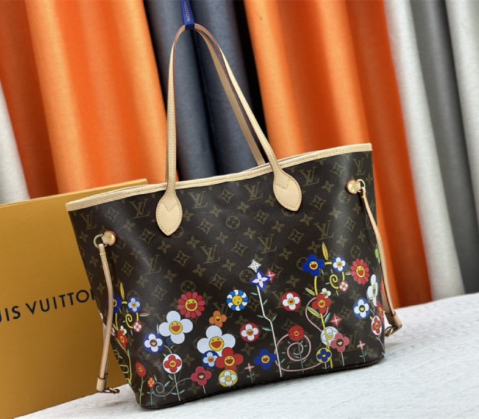 Louis Vuitton X TM Monogram Canvas Neverfull MM