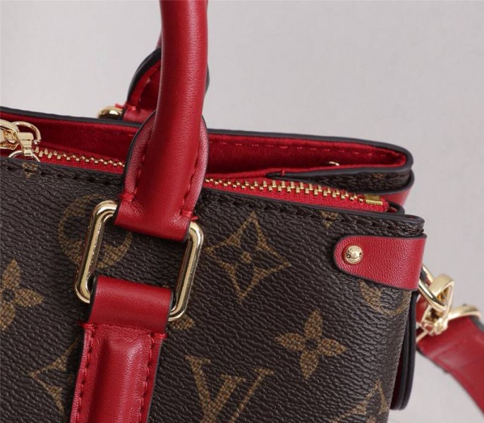 Louis Vuitton Monogram Canvas Soufflot BB Bag In Cerise Red