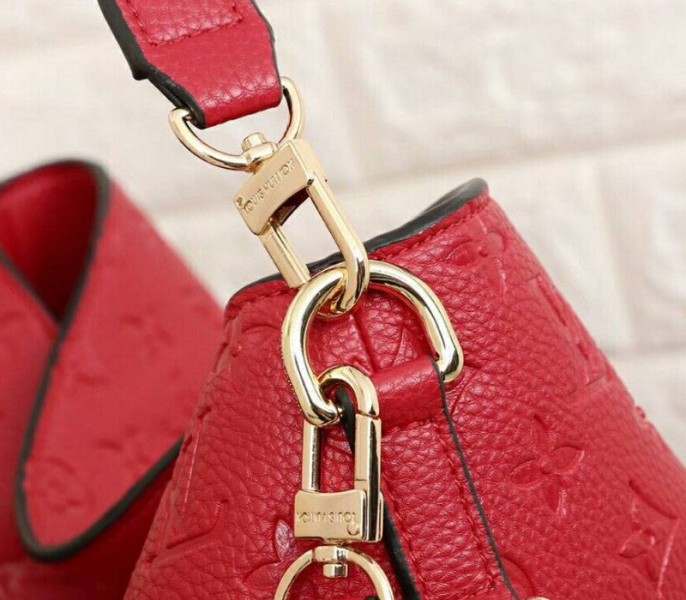 Louis Vuitton Monogram Empreinte Melie Hobo In Red