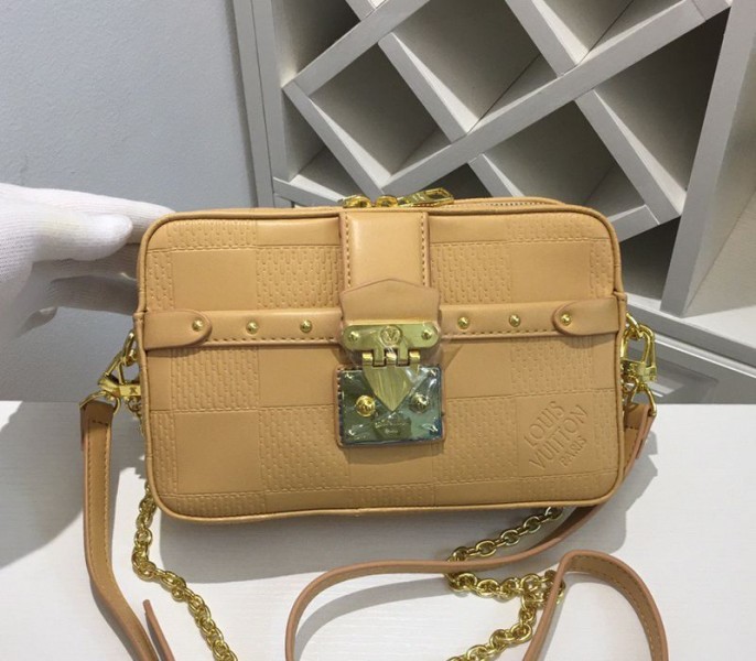Louis Vuitton Troca PM Bag In Beige