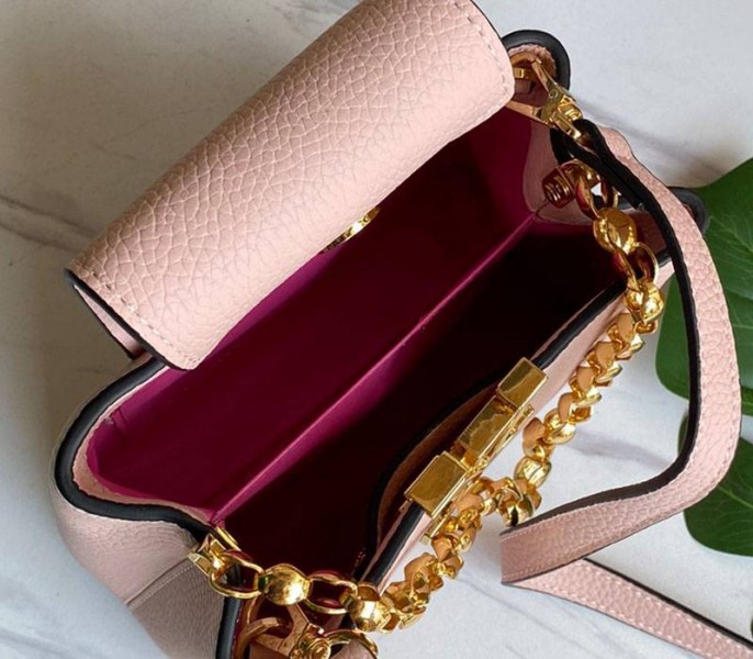 Louis Vuitton Capucines Mini Chain Bag In Pink