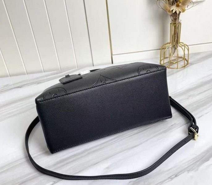 Louis Vuitton Monogram Empreinte Leather Petit Palais Handbag In Black