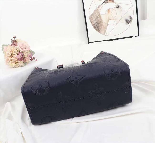 Louis Vuitton Monogram Empreinte Giant Onthego GM Tote In Navy Blue