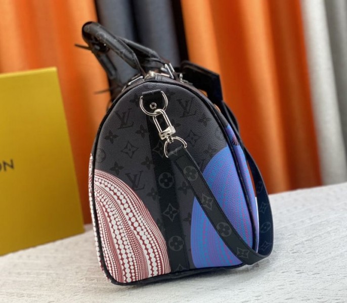 Louis Vuitton X YK Monogram Eclipse Reverse Keepall 45 Luggage In Pumpkin