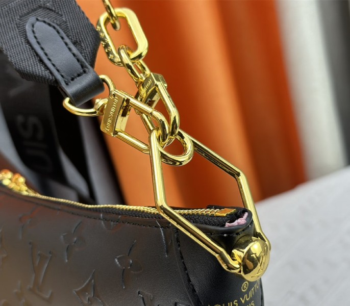 Louis Vuitton Monogram Empreinte Coussin MM Hobo In Black