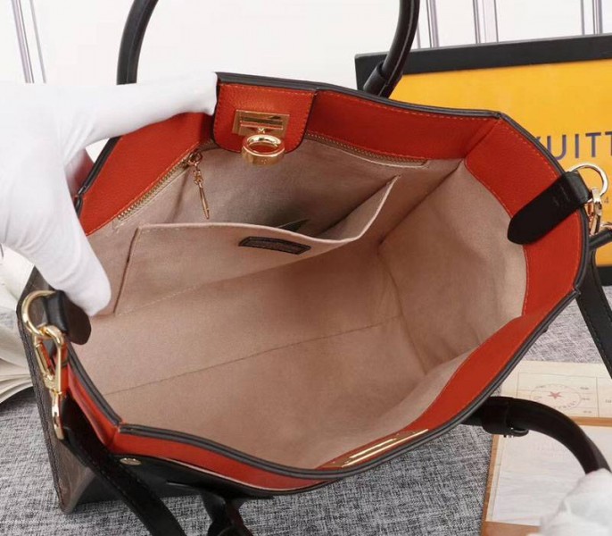 Louis Vuitton On My Side Bag In Black