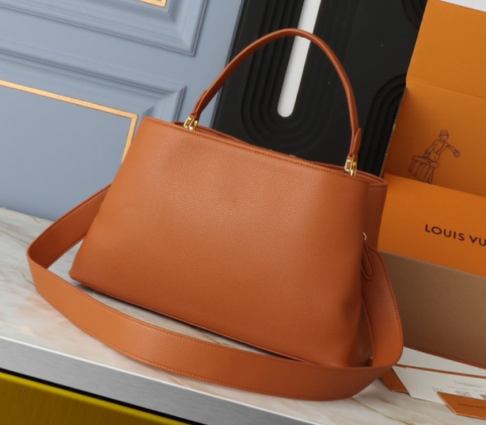 Louis Vuitton Capucines GM Souple Handbag In Cognac Brown