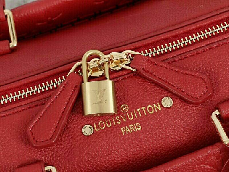 Louis Vuitton Monogram Empreinte Speedy Bandouliere 25 Handbag In Red