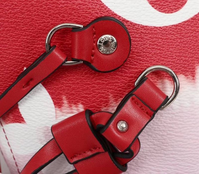 Louis Vuitton Seasonal Escale Neverfull MM Tote In Rouge Red