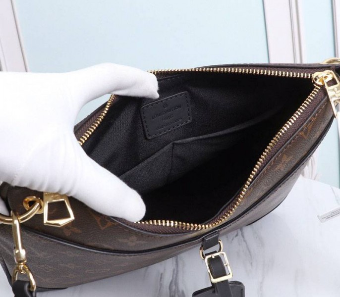 Louis Vuitton Monogram Canvas Odeon MM Bag In Black