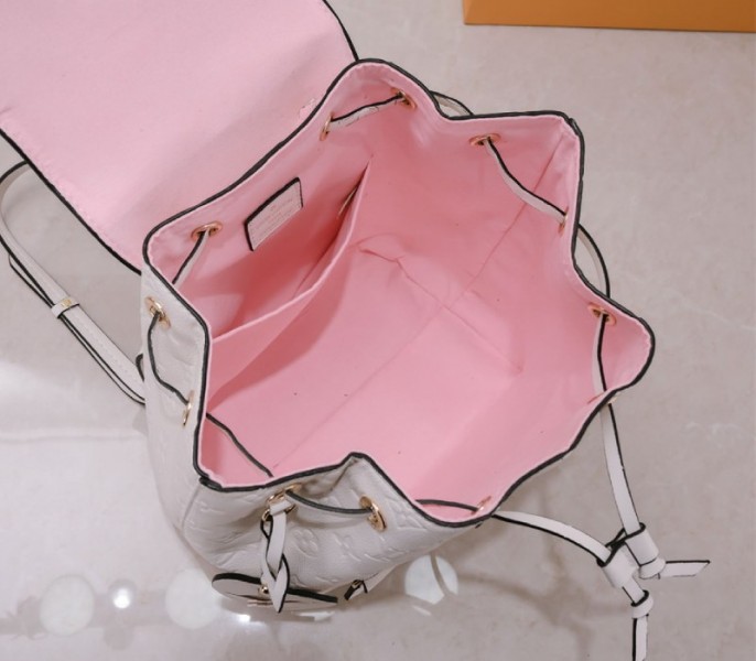 Louis Vuitton Monogram Empreinte Leather Montsouris PM Backpack In White