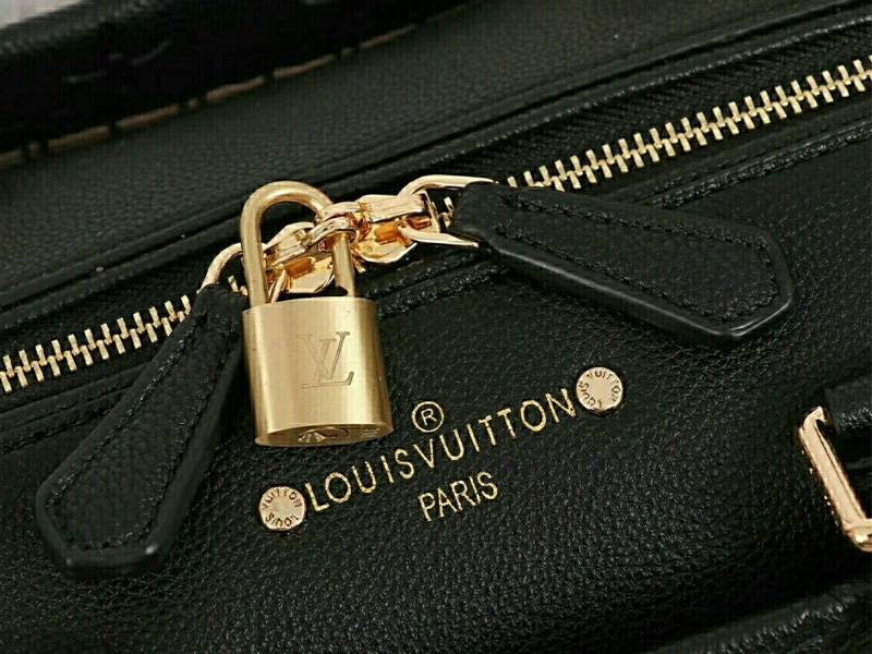Louis Vuitton Monogram Empreinte Speedy Bandouliere 25 Handbag In Black