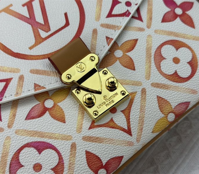 Louis Vuitton LV By The Pool Monogram Tiles Canvas Metis Handbag In Coral