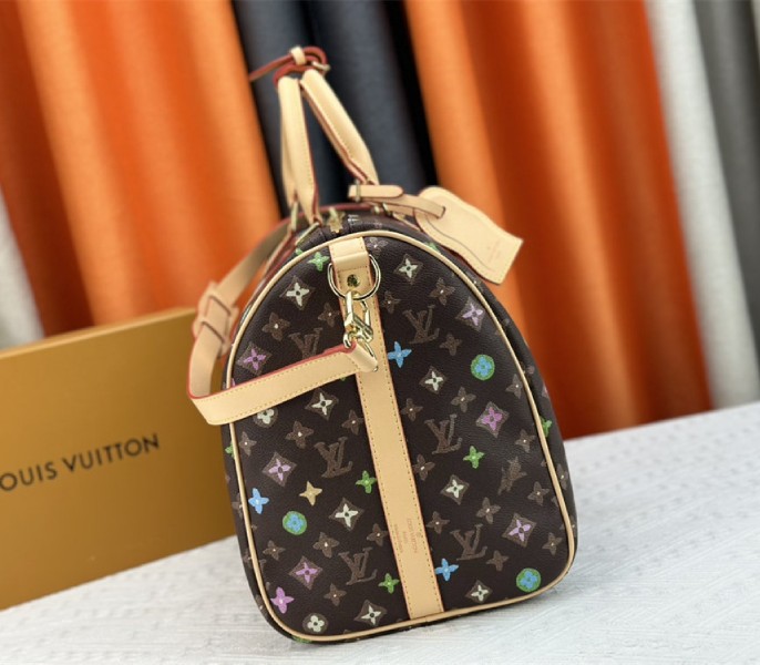Louis Vuitton Monogram Craggy Keepall Travel 50 Bag In Chocolate