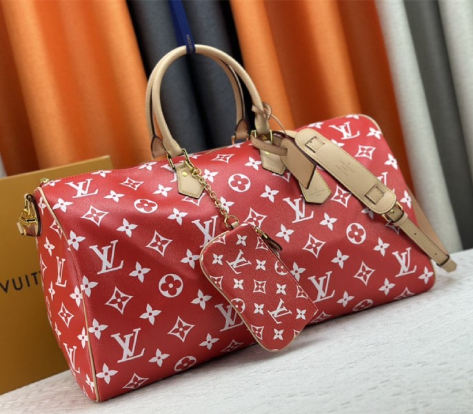 Louis Vuitton Speedy P9 Bandouliere 50 Bag In Red