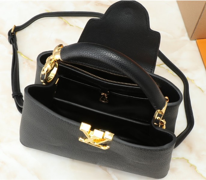 Louis Vuitton Capucines BB Handbag In Black