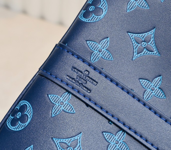 Monogram Shadow Keepall Bandouliere 50 In Navy River Blue