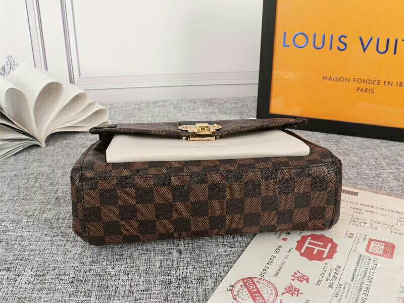 Louis Vuitton Damier Ebene Canvas Vavin PM Bag In Cream