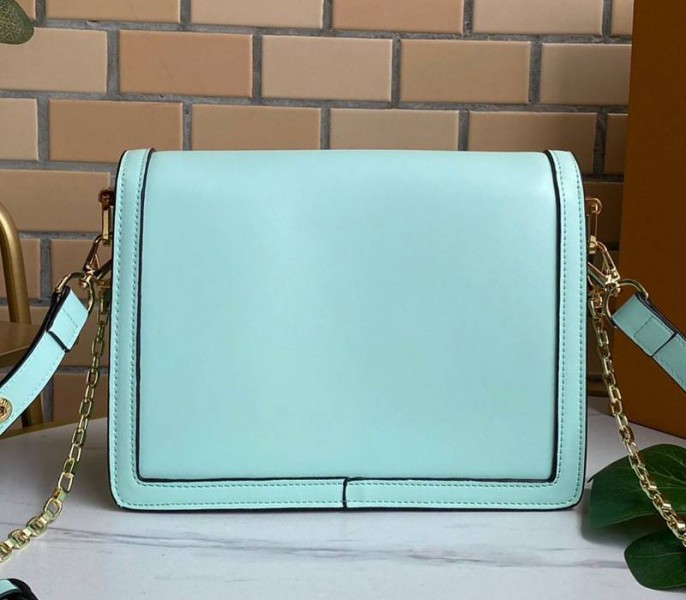 Louis Vuitton Dauphine Lugano MM Bag In Bleu Azur Blue