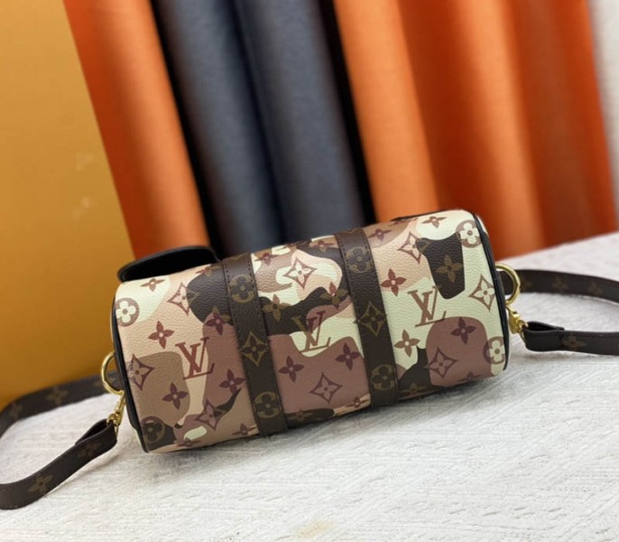 Louis Vuitton J Hope X Keepall Bandouliere 25 Brown Travel Bag In Two Eyes Patches