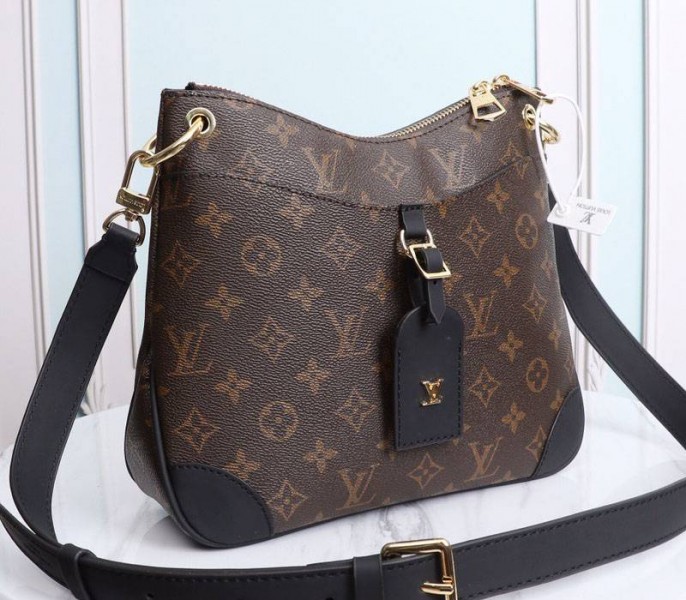 Louis Vuitton Monogram Canvas Odeon PM Bag In Black