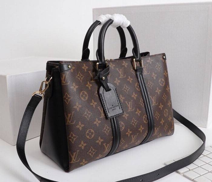 Louis Vuitton Monogram Canvas Soufflot MM Bag In Black