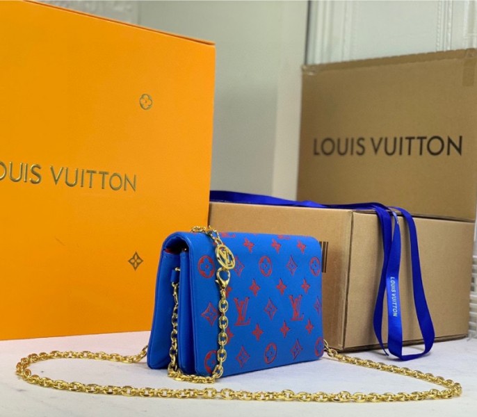 Louis Vuitton Coussin Pochette In Blue And Red