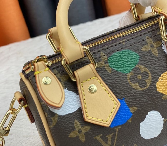 Louis Vuitton X YK Monogram Canvas Nano Speedy Handbag