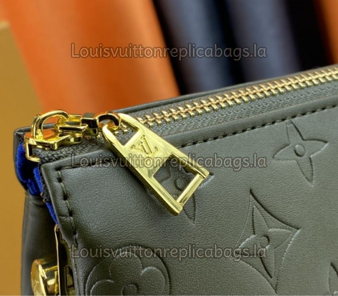 Louis Vuitton Coussin PM Bag In Khaki With Jacquard Strap