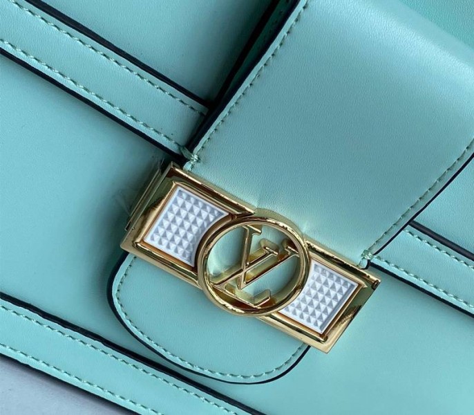 Louis Vuitton Dauphine Lugano MM Bag In Bleu Azur Blue