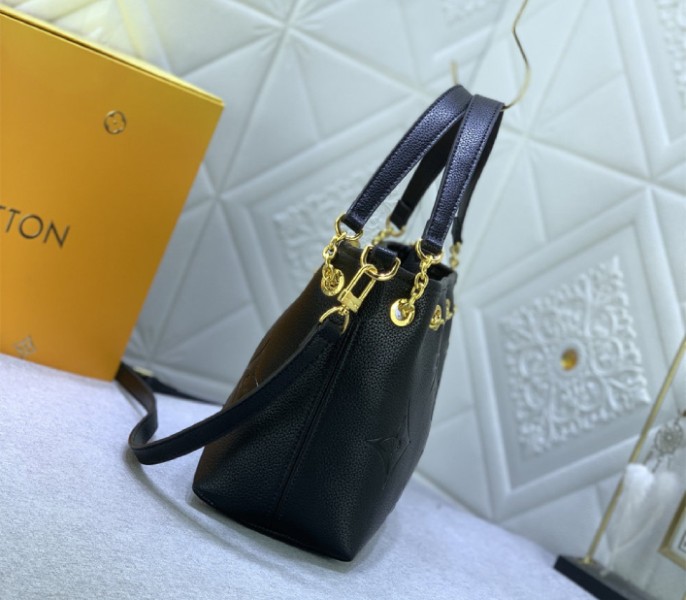 Louis Vuitton Monogram Empreinte Leather Bundle Bag In Black